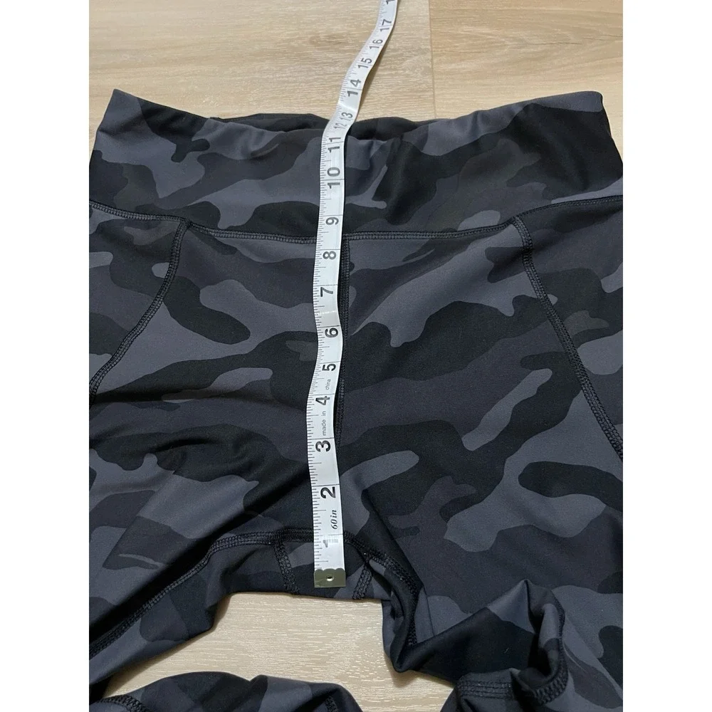 Old‎ Navy Active Go Dry Leggings Girls XXL (18) Black Gray Pull On Elastic Camo